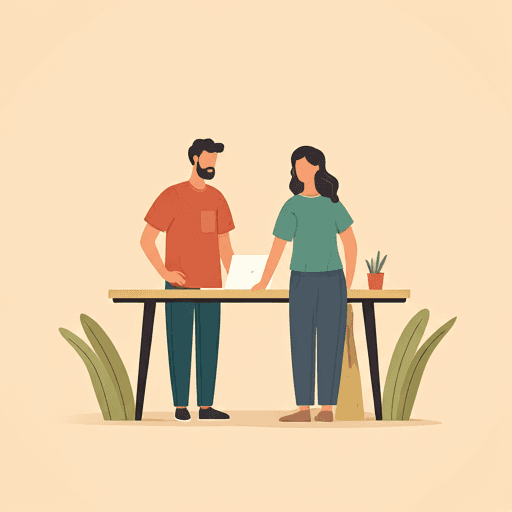 Ilustração de pessoas colaborando em um projeto